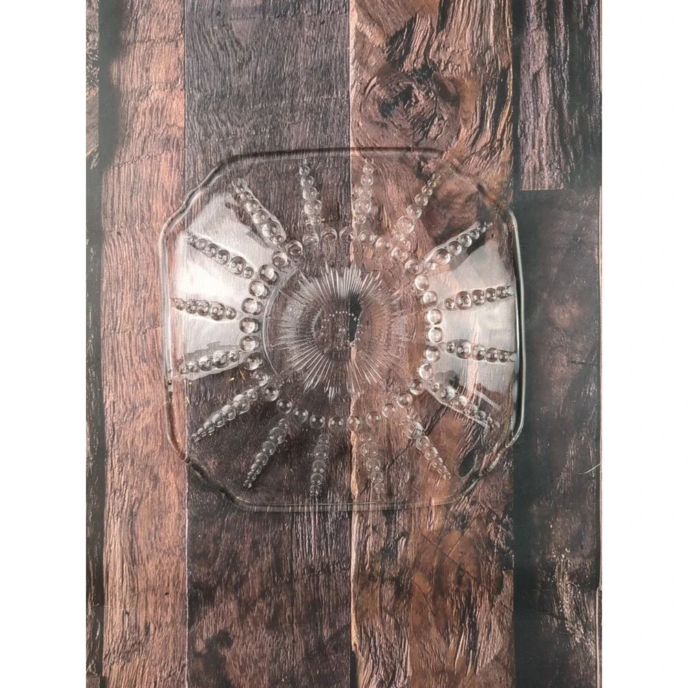 Columbia Bubble Pattern Vintage Federal Depression Glass Dessert Plate 6 inch - Picture 4 of 5